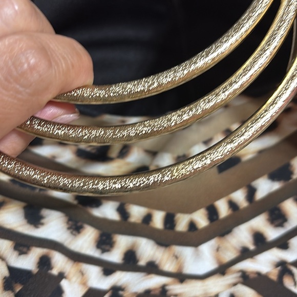 Frank Lyman Design Black and Gold Geometric Midi Dress - Picture 4 of 4